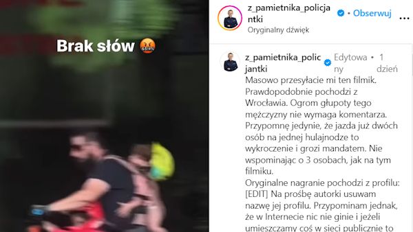 Tata na hulajnodze Tata-podpadl-policjantka